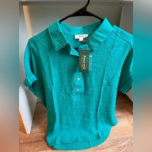 Mine Top- teal color. Brand new with tags.